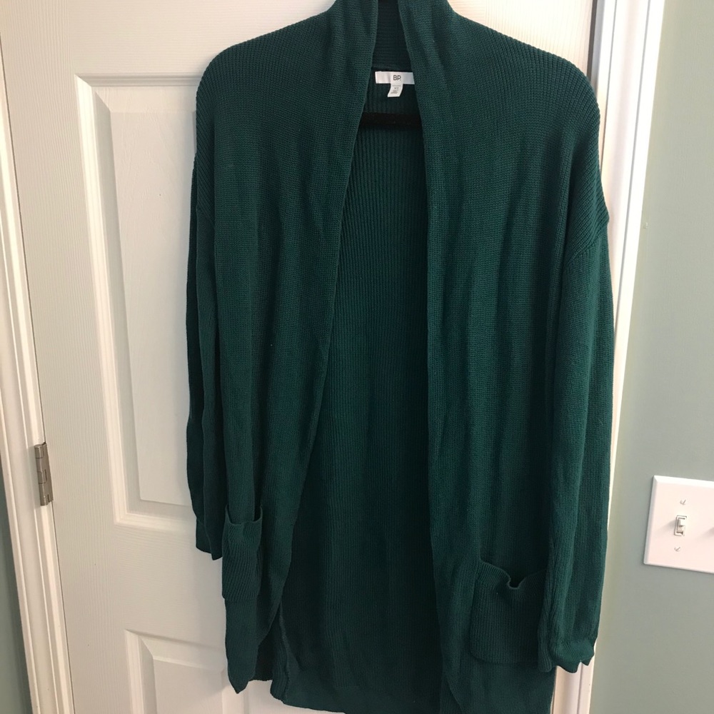 BP Ribbed open front cardigan